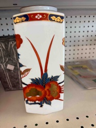 Japanese Imari Style Porcelain Square Vase