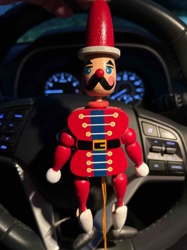 Wooden Soldier Pull-String Ornament