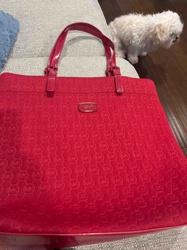 Michael Kors Red Monogram Tote Bag