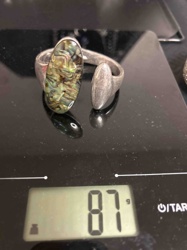 Abalone Shell and Silver Cuff Bracelet