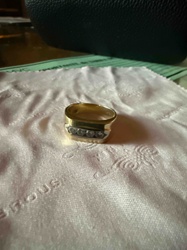 Men's Two-Tone Gold Diamond Channel Set Band