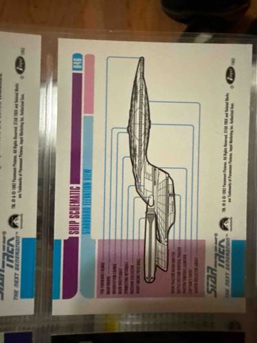 1992 Impel Star Trek: The Next Generation Trading Card #046 'Ship Schematic: Starboard Elevation View'