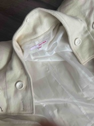 Tally Weijl Cream/Off-White Wool-Blend Coat