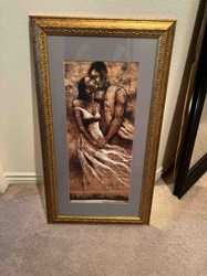 Framed Romantic Couple Artwork