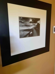 Black and White Landscape Photograph in Large Black Frame