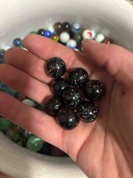 Assorted Glass Marbles (Galaxy/Speckled Type prominently featured)