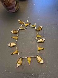 Art Deco Citrine and Marcasite Sautoir Necklace