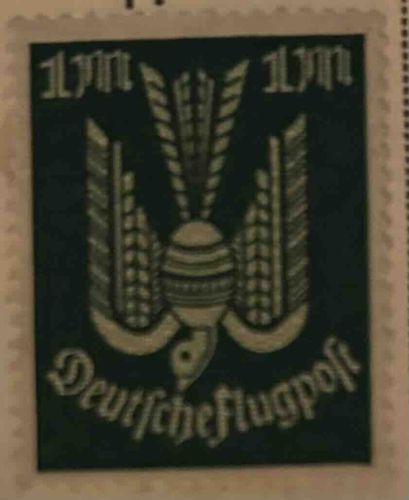 German Airmail Stamp, 1 Mark, featuring Soaring Eagle