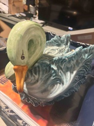 Ceramic Duck and Lettuce Tureen