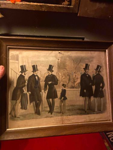 Victorian Men's Fashion Lithograph Plate