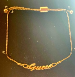 Guess Gold-Tone Logo Slider Bracelet