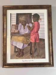 Framed Art Print: Grandma and Me by A. Barnes