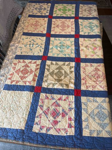 Antique "Ohio Star" Patchwork Quilt