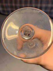 Clear Glass Goblet Base with 'FRANCE' Mark