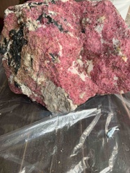 Rough Rhodonite Mineral Specimen with Associated Minerals