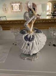 Porcelain Dancer Figurine with Tambourine