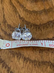 14k Gold Post CZ Stud Earrings