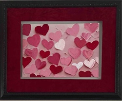 Three-Dimensional Heart Art in Multi-Layered Frame