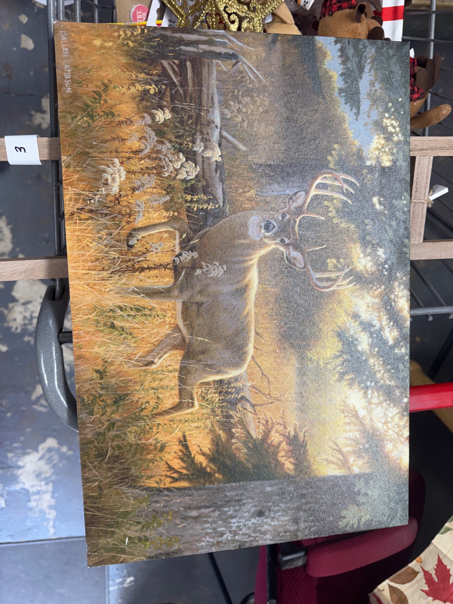 Submitted photo of Wildlife print on canvas, bears a signature reading 'DALLEN LAMBSON'