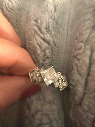 Princess-Cut Center Stone Multi-Tiered Accented Ring