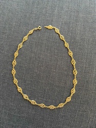 Filigree Link Gold Necklace