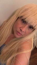 Long Blonde Wig with Bangs