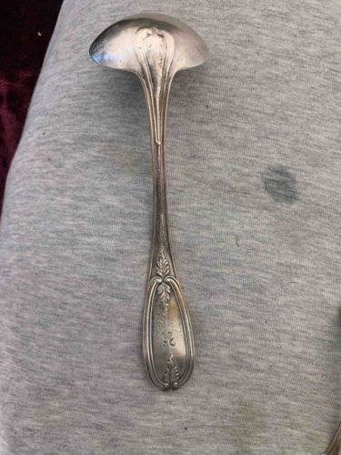 Antique "Medallion" Pattern Silver Ladle with Monogram