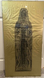 Medieval Clergyman or Noblewoman Brass Rubbing