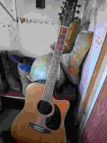 Acoustic-Electric Dreadnought Guitar with Venetian Cutaway