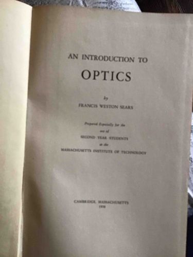 An Introduction to Optics book by Francis Weston Sears