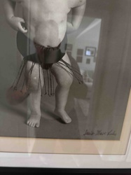 Black and White Photograph of Baby Sumo Wrestler