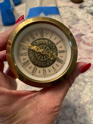 Robin Brass Cased Desk Clock (Insert)