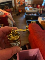 Miniature Brass Hand Grinder ('Acar' Type)