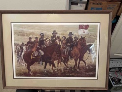 Historical Cavalry Scene Framed Print (Buffalo Soldiers)