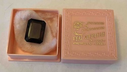 Emerald-Cut Dark Gemstone in Greek Jeweler's Box