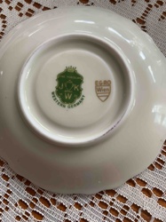 Josef Kuba Fine Porcelain Saucer (Underside View) with EGRO Wien Mark