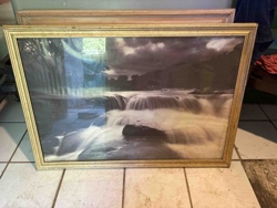 Framed Photograph of a Waterfall (Long Exposure)