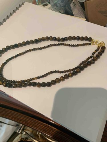 Multi-Strand Tiger's Eye Beaded Necklace