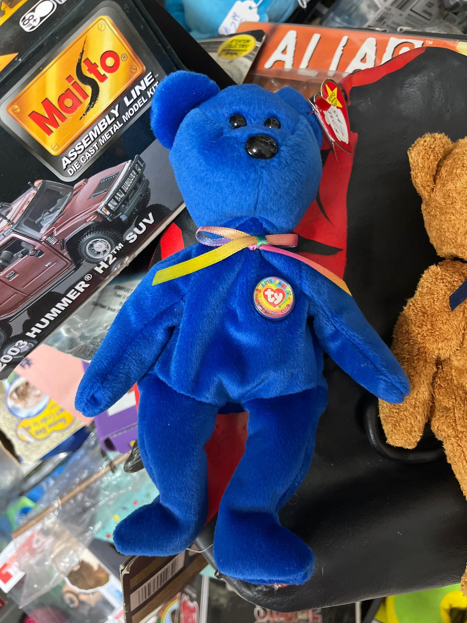 Submitted photo of Blue Plush Bear Toy Consistent with Ty Beanie Babies 'Clubby'