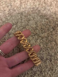 Textured Gold-Toned Link Bracelet