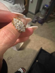 Diamond Cluster Cocktail Ring