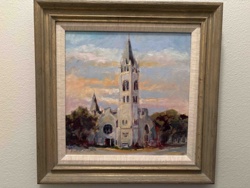 Church Landscape Oil Painting