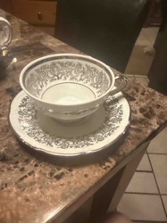 Vintage Floral Pattern Teacup and Saucer Set