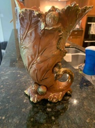 Autumnal Leaf and Acorn Ceramic Vase/Planter