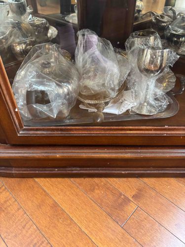 Silver-Plated Tea Service and Stemware Collection