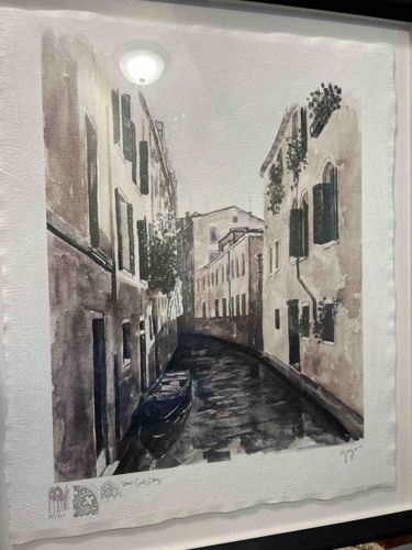 Limited Edition Framed Art Print of Venetian Canal Scene