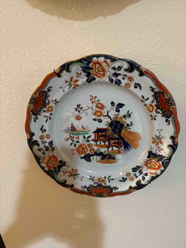 Royal Crown Derby Imari-Style Porcelain Cabinet Plate