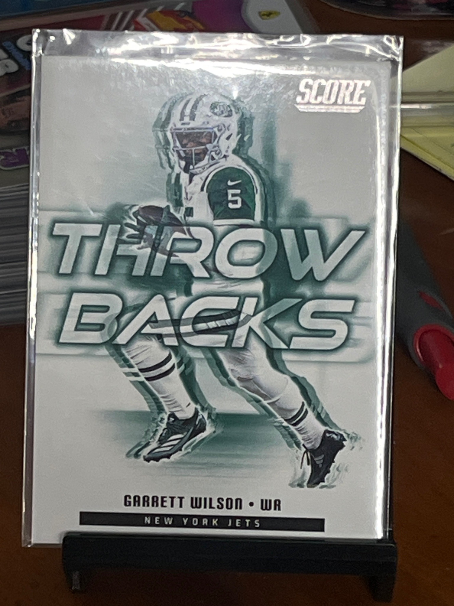 2023 Panini Score Throwbacks Garrett Wilson (New York Jets) Trading Card