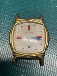 Illinois Vintage Men's Wristwatch Head (Tonneau Case)
