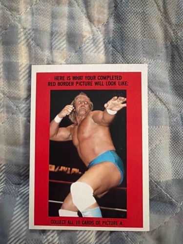 Hulk Hogan 1985 Topps WWF Wrestling Card Puzzle Piece (Piece A)